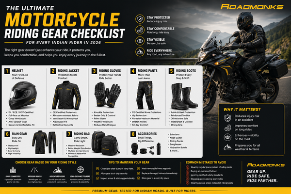 The Ultimate Motorcycle Riding Gear Checklist for Every Indian Rider in 2026