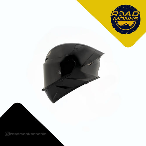 KYT TT Revo Glossy Black Motorcycle Helmet